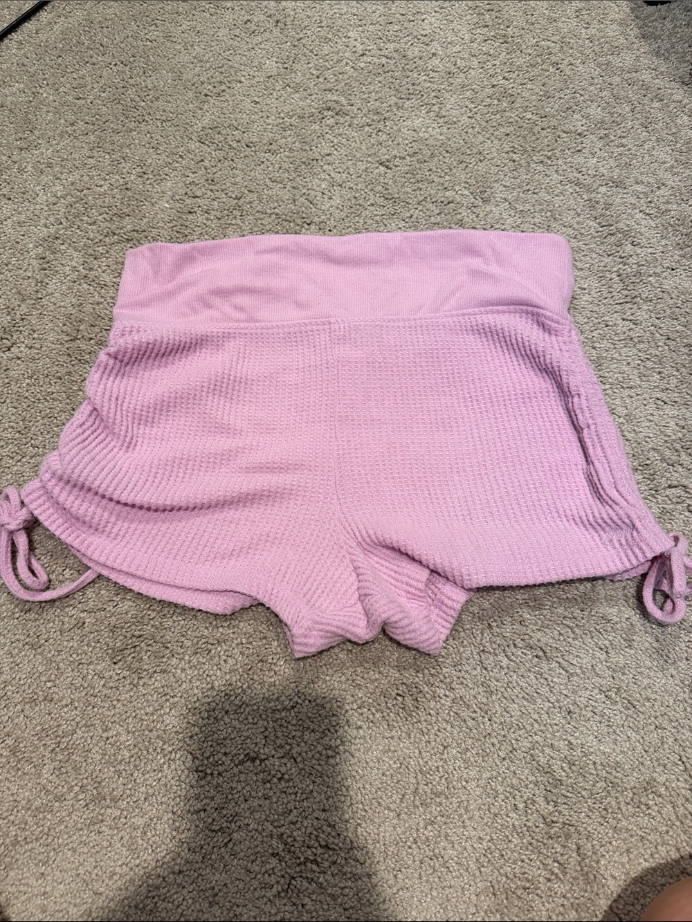 PINK Victoria's Secret Light Lavender Waffle Knit shorts